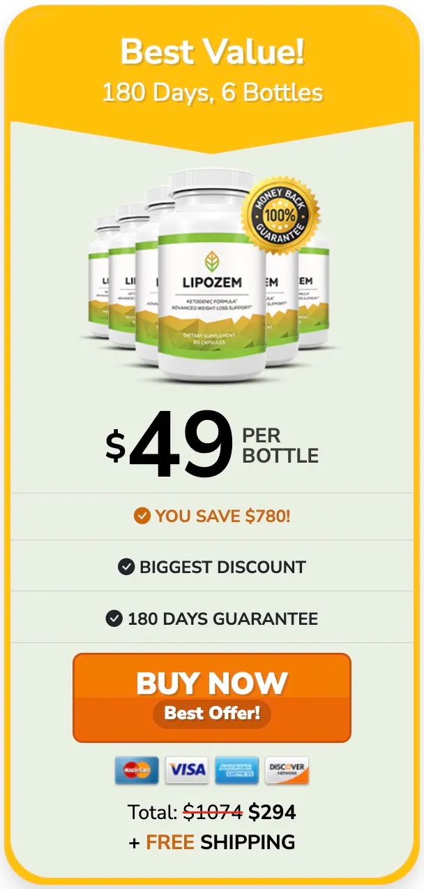 Lipozem 6 bottles